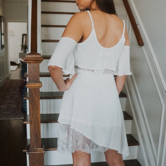 Cold shoulder asymmetrical hem dress - Picture 5 of 5